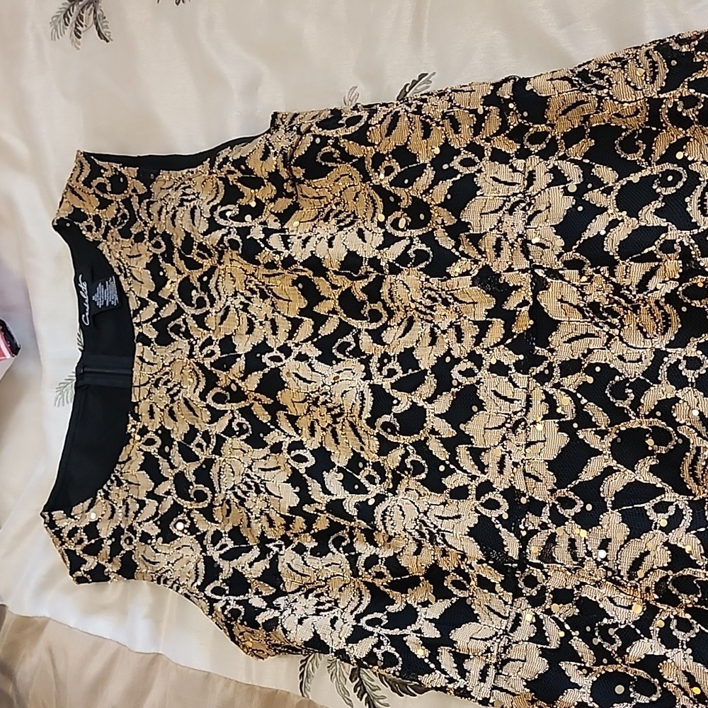 Gold semi formal dress